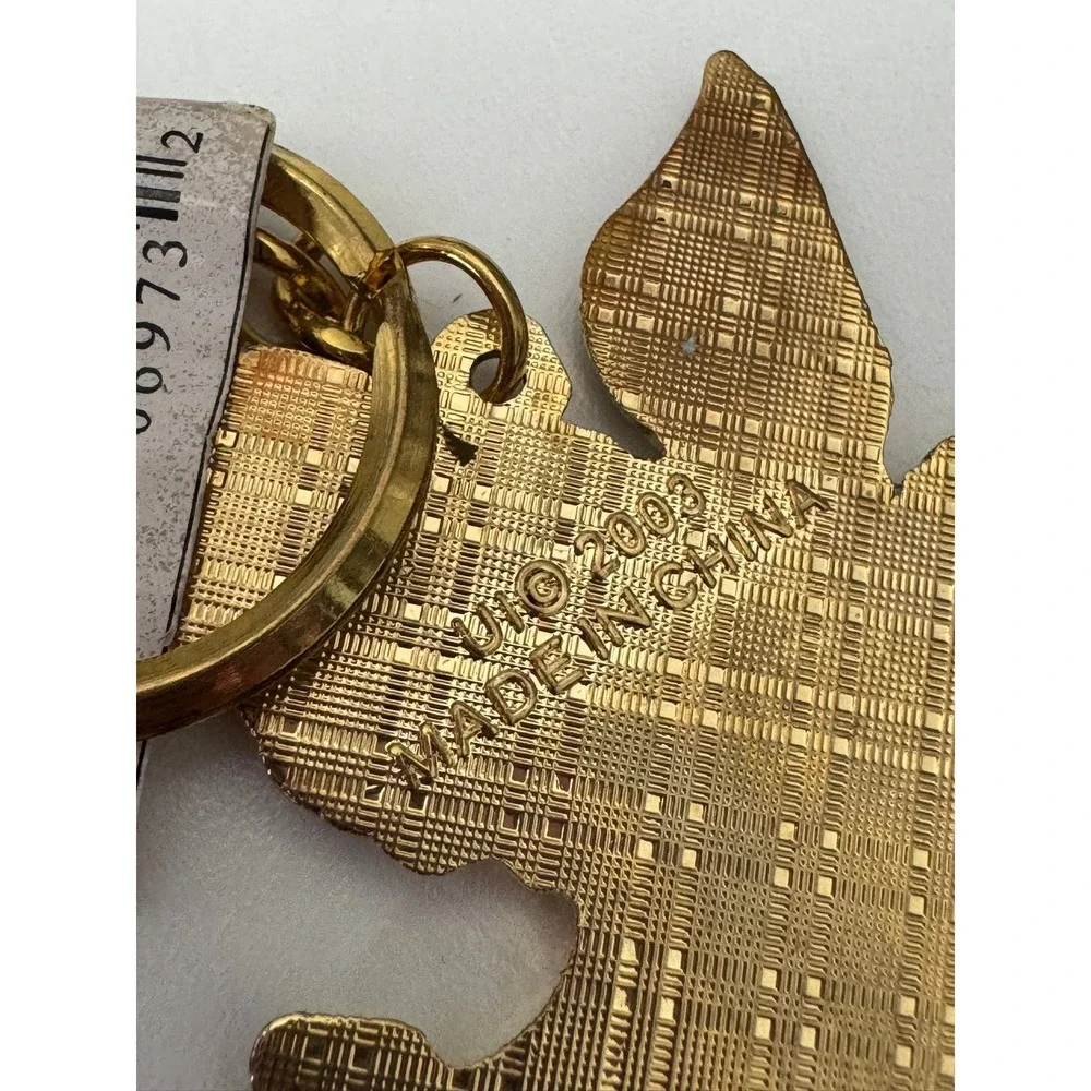 2003 Guardian Angel Keychain Gold Tone Please Drive Carefully‎ Charm 6973 NEW